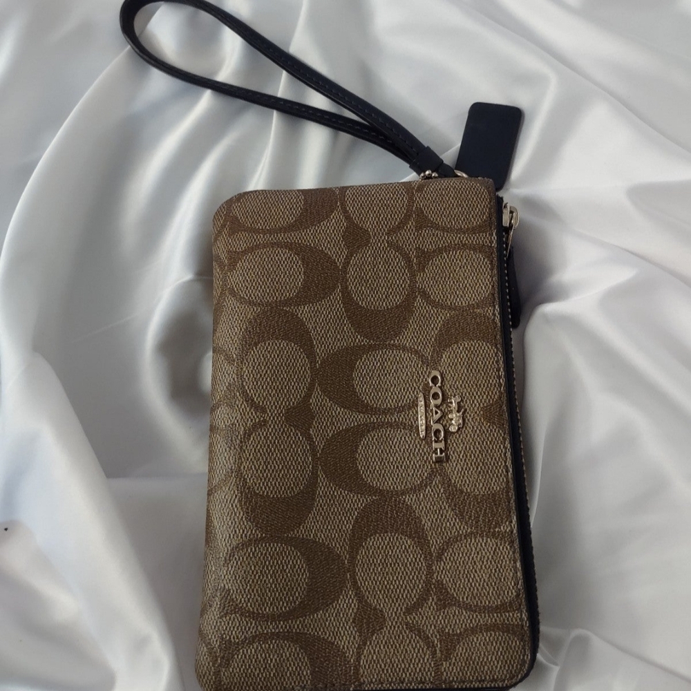Coach Brown Wristlet